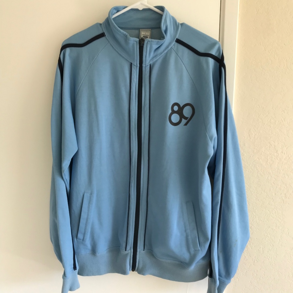 Old Navy Baby Blue '89 Track Jacket Large
